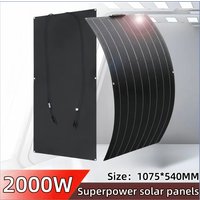 2000W-4000W Flexible Monocrystalline Solar Panel High Efficiency 12V Battery Charger for Home, RV, Boat & Camping