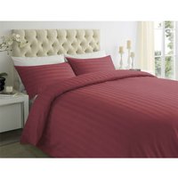 100 Stripe TC400 Egyptian Cotton Duvet Quilt Cover Pillow Cases King, Burgundy