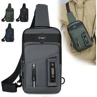 Multi-Functional Outdoor Men's Chest Bag Stylish Nylon Crossbody Bag Casual Sports Multiple Compartments Sling Bag