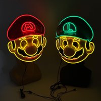 Cute Decor Headgear Mask For Adult Children Home Cheer Up Party Supplies Glowing Mask