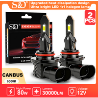 S&D H8 H11 LED Canbus Light 9005 HB3 9006 HB4 Fog Light Bulb 80W 30000LM 6000K H7 H4 LED Headlight CSP Plug&Play for Car Driving