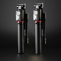130cm Selfie Stick Tripod, 22.5cm Compact Extendable Phone Stand with Bluetooth Remote for Travel Vlog Live