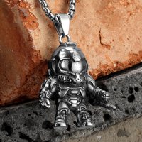 Mech Astronaut Stainless Steel Man Necklaces Pendant Chain Punk Retro For Women Fashion Jewelry Gifts Wholesale Dropshiping