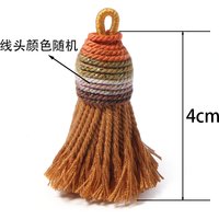 4Pcs/lot 4cm Silk Tassel Cotton Thread Vertical Short Tassel Decoration Crafts Keychains DIY Sewing Curtain Supplies Accessories