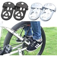 Folding Bike Pedals Foot Peg Non-slip Rear Seat Steel Footrest Mountain Children's Cycling Wheel Manned Foot Stepping 1Pair