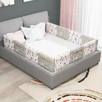 Baby Bed Rail Newborn Bed Barrier Fence Bumper Anti-collision Guardrail Adjustable Safety Children's fence Room Bed Soft Guard
