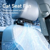 Car Seat Cooling Fan 3 Speed Adjustable Car Interior Portable Fan Cooler Air Cooling Fan Summer Car Accessories For Front Rear