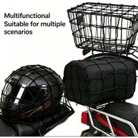 Motorcycle helmet net bag, luggage rack elastic net rope, fuel tank motorcycle tail box net, cargo fixing net, factory wholesale