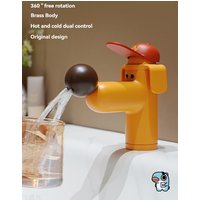 Creative Cute Hat Puppy Faucet Copper for 35mm Hole Diameter Bathroom Sink Creative Kitchen Bathroom Accessories Gift