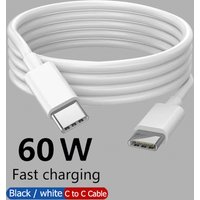 60W Fast Charging Cable for iPhone 13 15 USB C to Type C Braided USB Charger Cord for iPad Samsung Galaxy Android