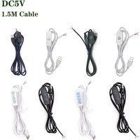 Factory direct sales DC5V LED Dimming Controller USB Port 2pin/3Pin Extension Cable With ON OFF Switch Power Supply Line