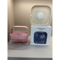 Mini Portable Fan USB Desk Fan Table Strong Airflow &Quiet Operation 3 Speed Wind 360° Rotatable Standing Fans For Room