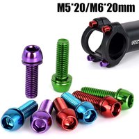 6pcs Stem Bolts M5/M6 *20mm MTB Stem Screws Bicycle Handlebar Bolts MTB Road Bike Stem Riser Screw