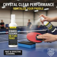 Table Tennis Rubber Cleaner Kit & Sponge - Ping Pong Paddle Care. Remove Dirt,Restore Spin & Tackiness for Long Rubber Life