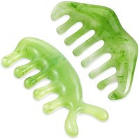 Gua Sha Massage Comb Head and Face Scalp Natural Resin Facial Massager Wide Tooth Guasha Scraping Body Massager