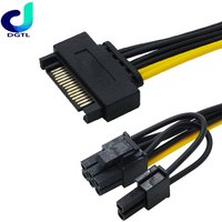 15 Pin SATA Male to 8 Pin (6+2) PCI-e Power Supply Cable 15Pin SATA to 8Pin PCI Expres Adapter for Graphics Video Card