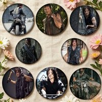 Movie The Walking Dead Daryl Dixon 25mm 32mm 44mm 58mm 75mm Brooches Badges Pins for Accessories Gift