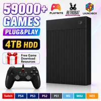 Portable 4TB Gaming HDD with 59000+Retro&3D&AAA PC Games&80+Emulators for PS4/Switch/PS3/PS2/PS1/Wii/WiiU/NES for Win PC/Laptop