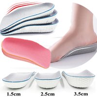 1.5-3.5CM Invisible Height Increase Insoles Half Sole Heighten Sports Shoe Pads Inserts Men Women Orthopedic Arch Support Insole
