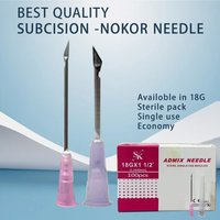 100pcs/box Available in 18G Sterile pack,Single use Economy,SUBCISION -NOKOR NEEDLE BEST QUALITY,