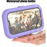 1pc Waterproof Mobile Phone Storage Box With A Rotatable Design, Suitable For Use In The Shower Or For Watching TV Programs