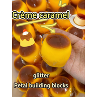 Caramel Pudding Fidget Ball Handmade Crunchy Squishy Toy ASMR Sensory Stress Relief Squeeze Vent Toy Gift
