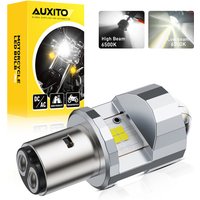 AliExpress AUXITO 9-30V BA20D LED Motorcycle Headlight Bulb For Ebike H6 LED Hi/Lo Beam White Yellow Dual Color Moto Motorbike Headlamp