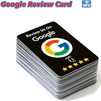 100Pcs Black Premium Wear‑Resistant Matte Finish Reusable Google Review Tap NFC Card Programmable NFC Tap Card User‑Friendly