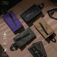 Lightweight Trifold Wallet with Hook Tear Resistant Coin Pocket Card Holder Outdoor Camping Hiking EDC Minimalist Slim Wallet