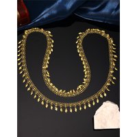 1 Piece of Vintage Middle Eastern Style Alloy Gold-Plated Water Drop Tassel Chain, Women's Crossbody Body Chain, Suitable for Weddings and Banquets / Traditional Arabic Clothing Accessory Body Jewelry