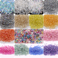High quality 1.3x1.6mm AB iridescent dye core glass beads, handmade DIY bead beads, loose beads