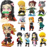 Anime Demon Slayer Building Blocks Kimetsu No Yaiba Kamado Tanjirou Nezuko Zenitsu Kyoujurou Blocks Toys Gifts