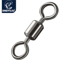 DNDYUJU 50pcs Fishing Swivel Brass Solid Connector Ball Bearing Snap Fishing Rolling Fishhook Lure Solid Ring Tackle