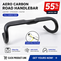For SL8 T1000 Carbon Aero Road Bike Handlebar 31.8mm Fully Internal Routing Di2 360/380/400/420mm Matte