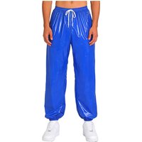 AliExpress NONE Adult Men Waterproof Track Long Pants Elastic Waistband with Drawstring Side Pocket Jogging Trousers for Cycling Beach Workout
