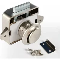 26MM RV Pushbutton Lock for Camper Caravan Boat with Screws Handle Button Cabinet Door Lock Thickness 15-18mm
