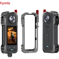 Flymile Metallrahmen für Insta360 X5 Kamera, Metallkäfig mit Silikon-Objektivdeckel, Panorama-Action-Kamera, schützendes X5-Zubehör