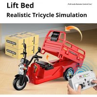 Remote Control Tricycle Motorcycle With Sound And Light Effects Simulation Boy Toy Fully Proportional Control Electric Lifting