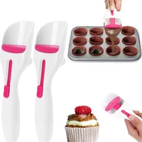 1PC Pushable Batter Dispenser Labor-Saving Non-Drip Cup for Liquid Nutella Cake Mix Cookie Dough Measuring Stick Kitchen Gadget