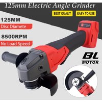 Szlifierka kątowa bezszczotkowa 125mm, 3-biegowa, akumulatorowa, do cięcia, polerowania i szlifowania, narzędzie elektryczne kompatybilne z akumulatorami Milwaukee 18V.