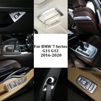 Pour BMW Série 7 G11 G12 2016-2020, décorations autocollantes en ABS pour la console centrale, le levier de vitesses et le cadre de lève-vitre, accessoires de voiture