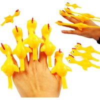 30Pcs Fun Soft Plastic Finger Catapult Chicken Game Kids Birthday Party Gift Piñata Filler Back to School Gift Prize Pack Toys