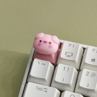 Diy Single Keycaps Cute Cartoon Pig Poached Egg Cheesecake Mechanical Keyboard Keycaps Personalized Creative Key Cover