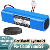 14.4V 12800mAh Li-ion Battery - For Xiaomi Viomi S9/Roidmi Eve Plus/Uoni V980 Plus/LDS M7 Pro/Lydsto R1//Tesvor M1/Neabot N1 N2