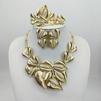 ESALE Fashion Women Jewelry Set Necklace Earrings Ring Bracelet 4Pcs/Set Dubai Italian Luxury Big Jewelry 2026 New Wedding Gift