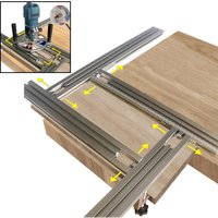 Trimming Machine Milling Groove Engraving Guide Rail Multi-functional Adjustable Backing Auxiliary Guide Bracket WoodworkingTool