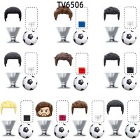 The Famous Football player Star Number 5 7 9 10 11 8 Model Blocks MOC Bricks Set Gifts Toys For Children TV6506
