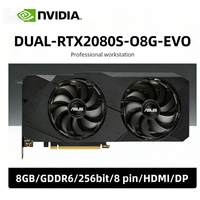 ASUS RTX 2080 SUPER 8GB NVIDIA DUAL RTX2080S O8G EVO GDDR6 256bit graphics card support PCI-E 3.0 HDMI DP 8+8pin Double Fan