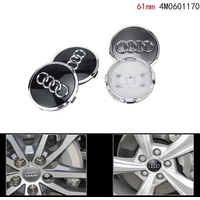 61mm 4pcs Wheel Center Cap Emblem Hub for Audi A3 A4 A5 A6 A7 A8 S4 S6 Q5 Q7 Covers Badge Accessories Wheel Cap Label