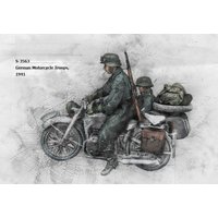 1/35 resin soldier model GK - German motorcycle unit - unassembled and unpainted DIY kit 1173R